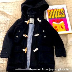 ZARA Navy Peacoat with wood toggles